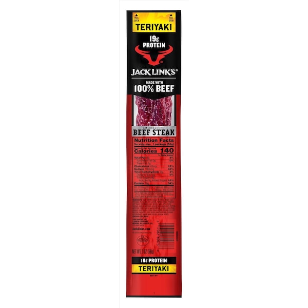 Jack Links Jack Link's Jumbo Teriyaki Beef Steak 2 oz Packet 06073 - main